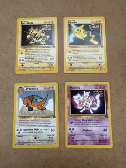 1999 Pokemon First Movie Set x4 LP WB Black Star Promo Cards - Image 1