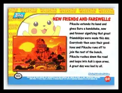 💥 Pokemon Mewtwo Strikes Back New Friends & Farewells Blue Label Topps # 59 - Image 2