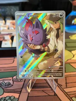 Pokemon Center N's Zorua Stamped Promo NEAR MINT Journey Together 189 - Image 1