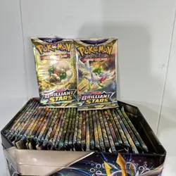 Pokemon Sword & Shield Brilliant Stars - Sealed Booster Packs - Lot of 36 - Image 1