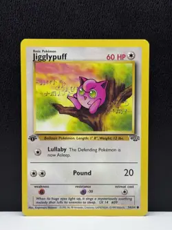 1st Edition Jigglypuff 54/64 Jungle Set - Common Pokemon Card - LP - Image 1