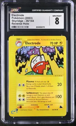 CGC 8 Electrode Reverse Holo 36/144 Skyridge 2003 Pokemon Card - Image 1