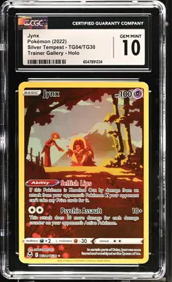 CGC 10 Jynx TG04/TG30 Trainer Gallery Silver Tempest Pokemon Card - Image 1