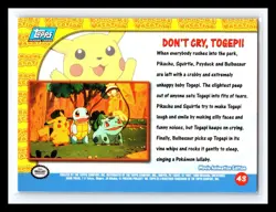 💥 Pokemon Mewtwo Strikes Back Dont Cry Togepi Blue Label Topps Non Holo # 21 - Image 2
