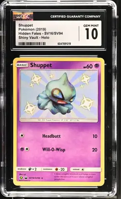 CGC 10 Shuppet Shiny SV16/SV94 Shiny Vault Hidden Fates Pokemon Card - Image 1