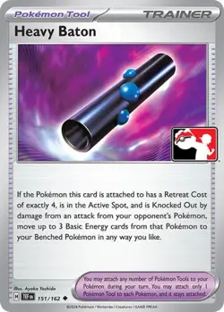 1x Heavy Baton (#151/162) NM Eng Pokemon - Prize Pack Series - Image 1
