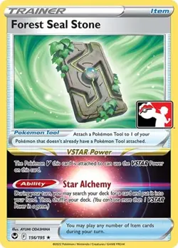 1x Forest Seal Stone (#156/195) NM Eng Pokemon - Prize Pack Series - Image 1