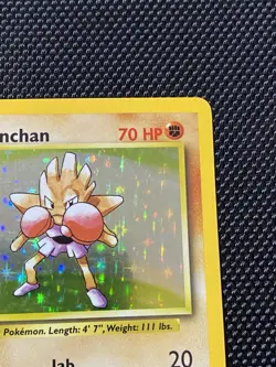 Pokemon TCG Hitmonchan 7/102 Base Set Holo Unlimited Rare Card LP/NM - Image 3