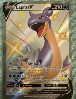 Pokemon TCG Lapras V Shining Fates SV110/SV122 Holo Shiny Holo Rare - Image 5