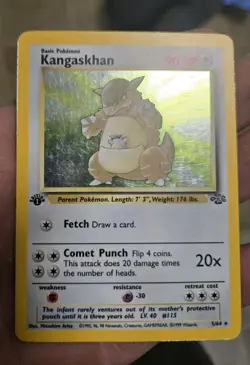 Pokemon Kangaskhan 1st Edition Fossil. Hp/dmg - Image 2