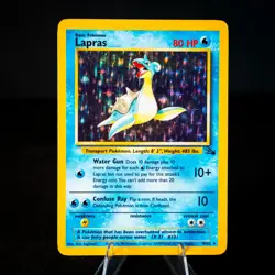 Lapras 10/62 Original Holo Rare Fossil Set Pokemon Card WOTC TCG 1999 MP - Image 1