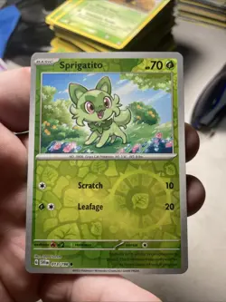 Pokemon TCG Sprigatito Scarlet & Violet - Base Set 013/198 Reverse Holo Common - Image 1