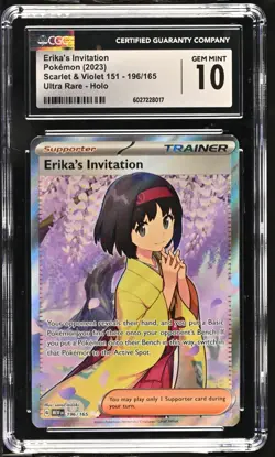 CGC 10 Erika's Invitation 196/165 Scarlet & Violet 151 MEW Pokemon Card - Image 1
