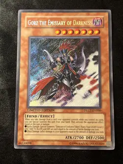 Yugioh! LP Gorz the Emissary of Darkness - DLG1-EN000 - Secret Rare - Limited Ed - Image 1