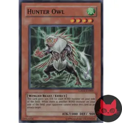 Yugioh Hunter Owl GX03-EN002 Super Rare LP - Image 1