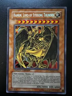 Hamon, Lord of Striking Thunder CT03-EN006 Secret Rare EURO Near Mint Yugioh - Image 1