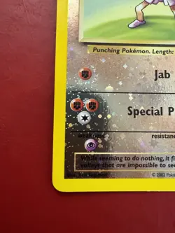 Hitmonchan 2 Reverse Holo Best Of Game Winner Stamped Pokemon Card NM 3 Swirls - Image 5
