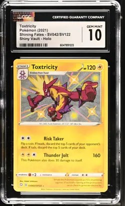 CGC 10 Toxtricity Shiny SV042/SV122 Shiny Vault Shining Fates Pokemon Card - Image 1