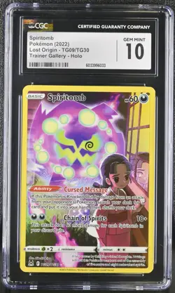 CGC 10 Spiritomb Holo TG09/TG30 Trainer Gallery Lost Origin Pokemon Card - Image 1