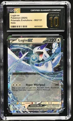 CGC 10 Pristine Lugia ex 082/131 Prismatic Evolutions PRE Pokemon Card - Image 1