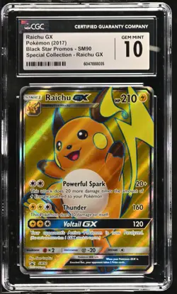 CGC 10 Raichu GX SM90 Black Star Promo 2017 Pokemon Card - Image 1