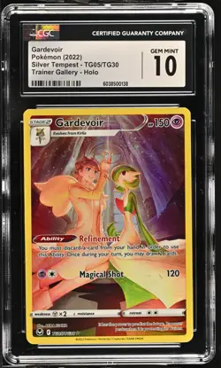 CGC 10 Gardevoir Holo TG05/TG30 Trainer Gallery Silver Tempest Pokemon Card - Image 1
