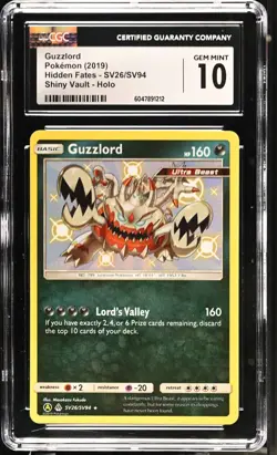 CGC 10 Guzzlord Shiny SV26/SV94 Shiny Vault Hidden Fates Pokemon Card - Image 1