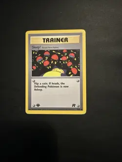 Sleep 79/82 Team Rocket 1st Edition Pokemon Trainer Card Common WOTC LP - Image 1