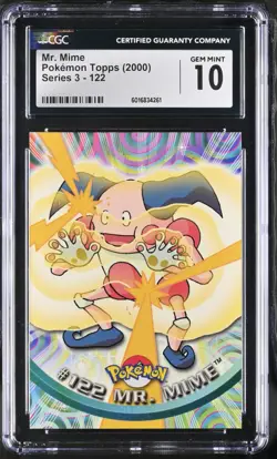 CGC 10 GEM MINT Mr. Mime #122 Pokemon Topps Series 3 2000 Pokemon Card - Image 1