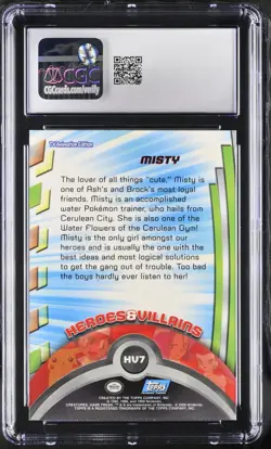 CGC 9 MINT Misty HV7 Silver Foil Pokemon Topps Series 3 2000 Pokemon Card - Image 2