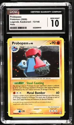 CGC 10 GEM MINT Probopass 13/146 Holo D&P Legends Awakened 2008 Pokemon Card - Image 1