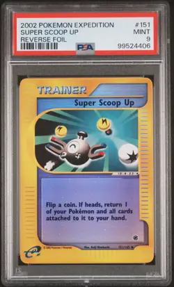 PSA 9 Super Scoop Up Reverse Holo 151/165 Expedition 2002 Pokemon Card - Image 1