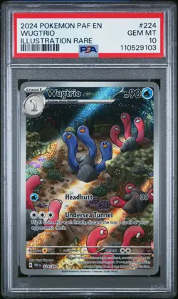 PSA 10 Wugtrio 224/091 IR Illustration Rare Paldean Fates PAF Pokemon Card - Image 1