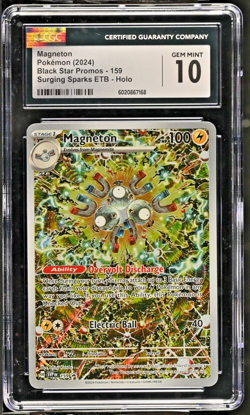 CGC 10 Magneton 159 Black Star Promo Surging Sparks ETB Pokemon Card - Image 1
