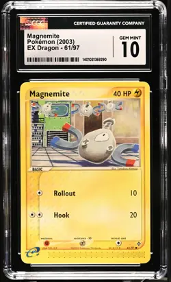 CGC 10 Magnemite 61/97 EX Dragon 2003 Pokemon Card - Image 1