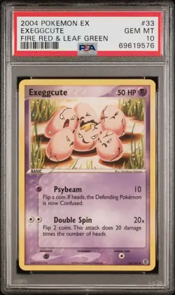 PSA 10 Exeggcute 33/112 EX Fire Red & Leaf Green 2004 Pokemon Card - Image 1