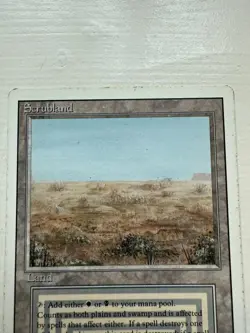Magic the Gathering Scrubland Revised Edition Dual Land Regular Card - Image 4