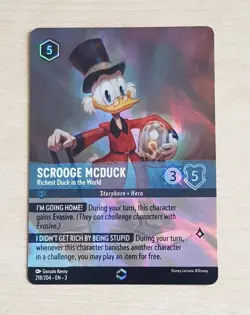 Scrooge McDuck Richest Duck in the World 218/204 Card - Lorcana Into Inklands - Image 1