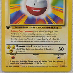1999 Electrode Lektrobal #21 1st Ed Base Set German Regular Pokemon Card Rare - Image 3