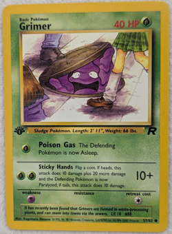 2000 Grimer #57 Team Rocket Regular Pokemon Card Common 1st Edition - Image 1