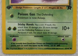2000 Grimer #57 Team Rocket Regular Pokemon Card Common 1st Edition - Image 4