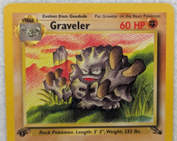 1999 Graveler #37 Fossil Regular Pokemon Card Uncommon 1st Edition - Image 3