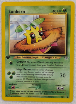 2000 Sunkern #78 Neo Genesis Regular Pokemon Card Common 1st Edition - Image 1