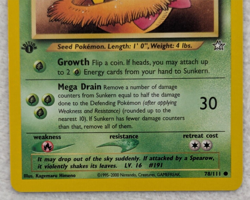 2000 Sunkern #78 Neo Genesis Regular Pokemon Card Common 1st Edition - Image 3