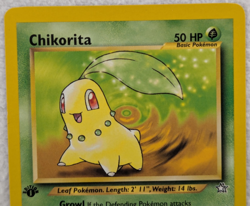 2000 Chikorita #54 Neo Genesis Regular Pokemon Card Common 1st Edition - Image 3