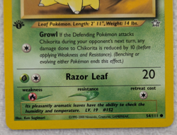 2000 Chikorita #54 Neo Genesis Regular Pokemon Card Common 1st Edition - Image 4