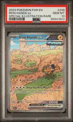 PSA 10 Iron Hands ex 248/182 SAR Paradox Rift PAR Pokemon Card - Image 1