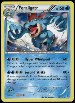 Feraligatr 17/119 XY Phantom Forces Holo Rare Pokemon Card Near Mint-1 - Image 1