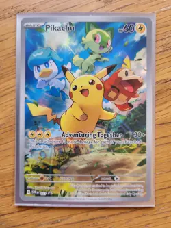 Scarlet & Violet Paldea Evolved Pikachu #27 SVP en Pikachu Promo Card 027 rare - Image 1