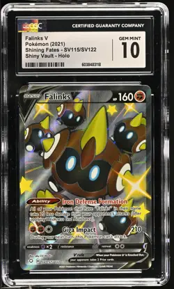 CGC 10 Falinks V Shiny SV115/SV122 Shiny Vault Shining Fates Pokemon Card - Image 1